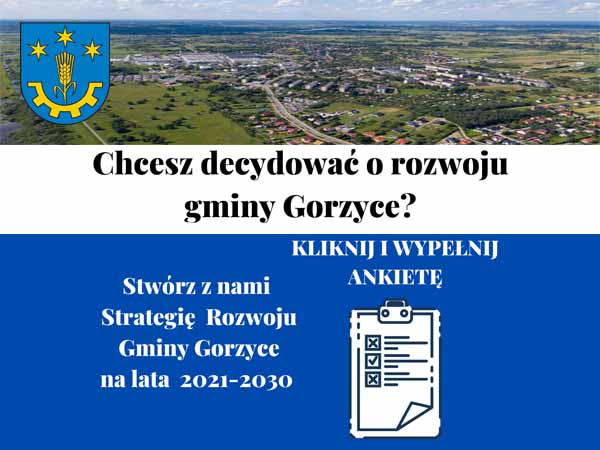 Chcesz decydować o rozwoju gminy Gorzyce? Stwórz z nami Strategię Rozwoju na lata 2021-2030 